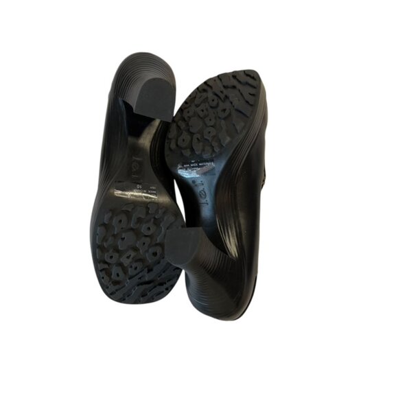 LEI Vintage Black Chunky Heels with Button Y2K 90's Womens Loafers Size 10 - Picture 9 of 9